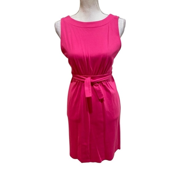 J. Crew hot pink fuchsia reversible sleeveless above knee dress belt size small - Picture 1 of 13